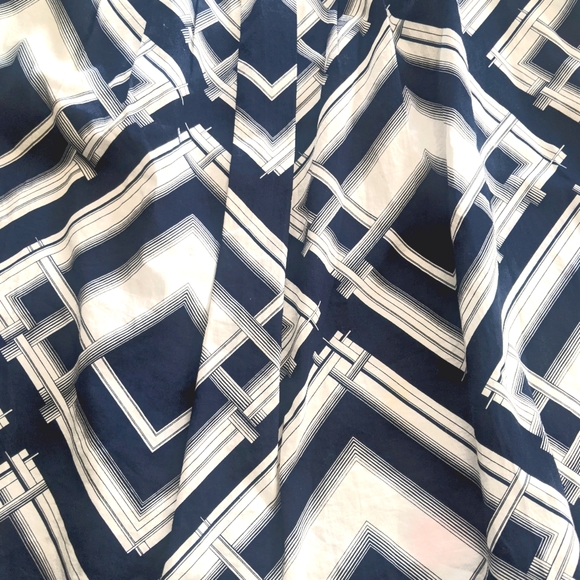 Talbots Women's Geometric Print Pleated Swing Skirt - Picture 7 of 9